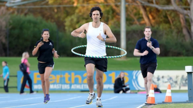Article image for World record hula hoop run