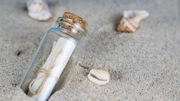 Article image for Message in a bottle turns up after 36 years