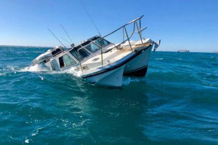 Sinking boat survivor escapes with only his car keys