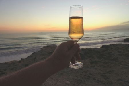 Steve ‘Grumpy’ Collins watches the sunset in South Africa