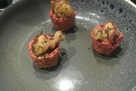 Creating canapés with Matt Leahy