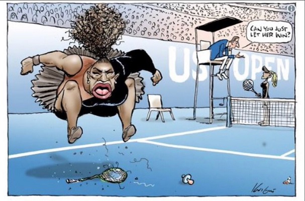 Article image for Cartoonist internationally slammed as “racist” for Serena Williams sketch