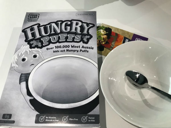 Empty cereal boxes on our shelves