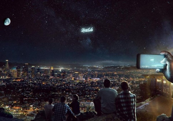 Pepsi says they could advertise in the night sky with satellites