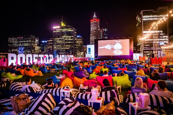 Looking for something to do while the weather is nice? How about a rooftop movie?