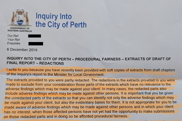 COP inquiry findings delayed after redacted document bungle