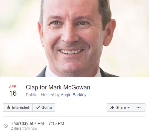 Event: Clap for Mark McGowan