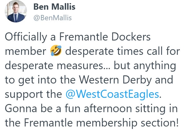 West Coast fan becomes Fremantle member