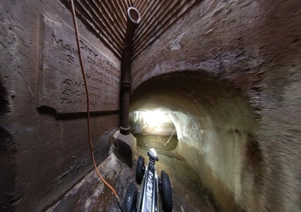 Unknown foundation stone found in Perth drain