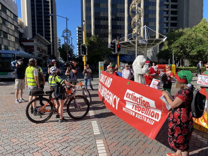 Article image for Climate protestors block Perth streets