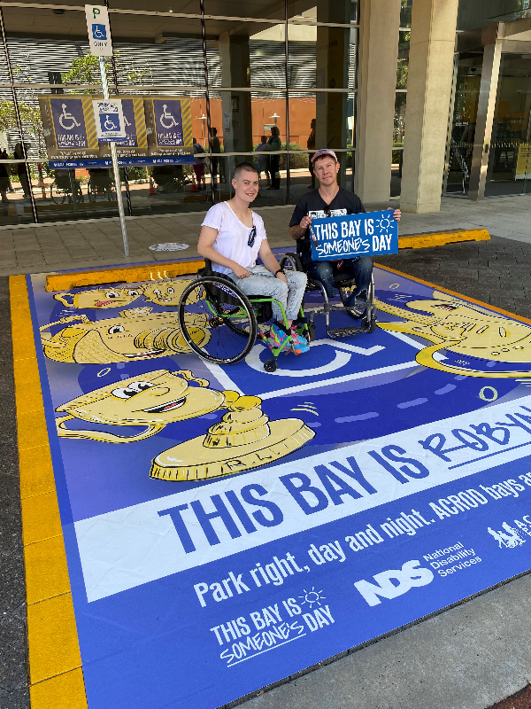 ACROD awareness Campaign ambassador Robyn Lambird and artist Bruno Booth