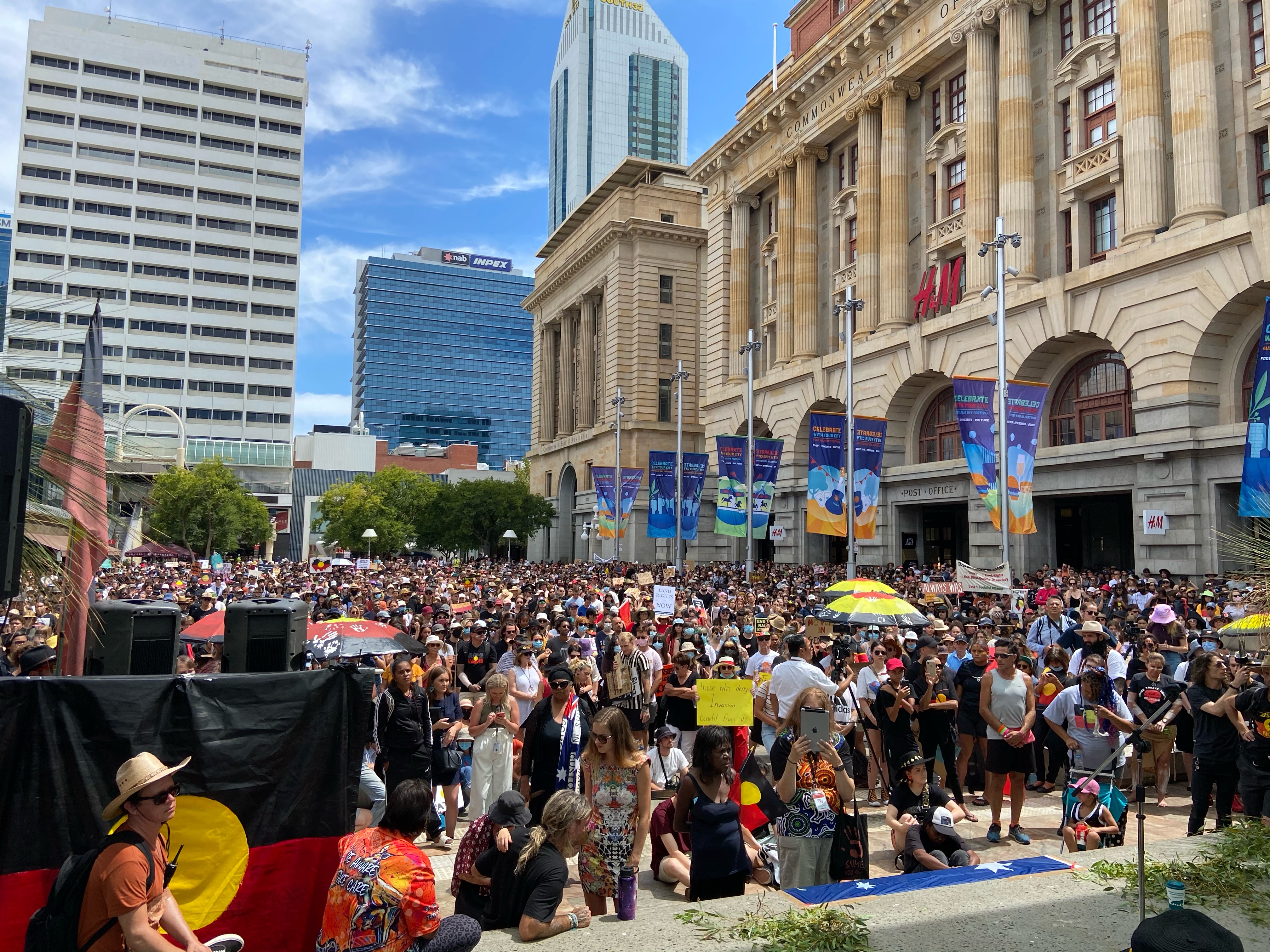 Article image for Thousands turn out to Invasion Day protest in Perth
