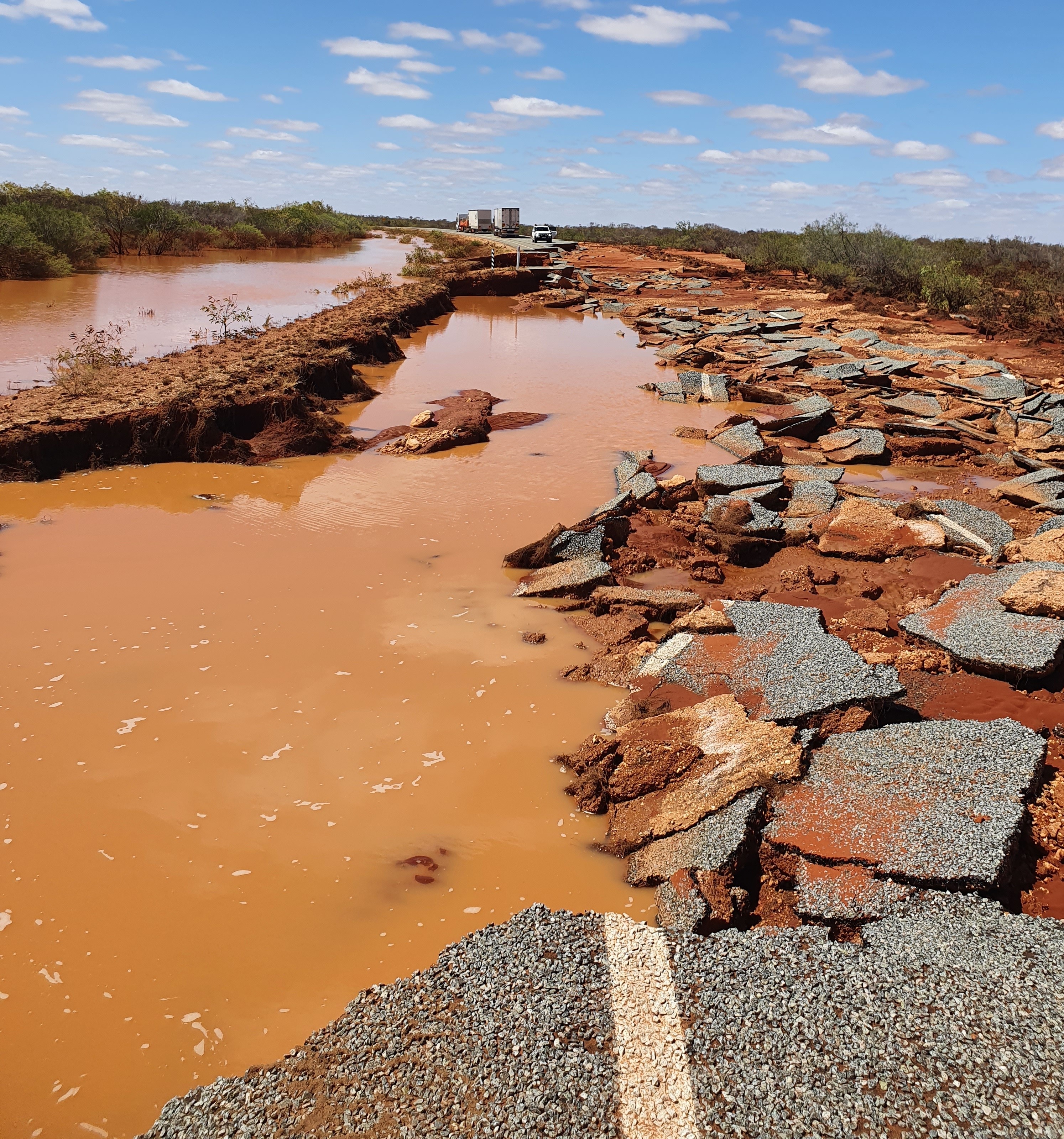 Article image for Destroyed highway described as ‘something off a movie set’