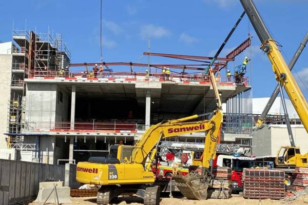 Article image for Emergency crews work to rescue worker after construction site fall