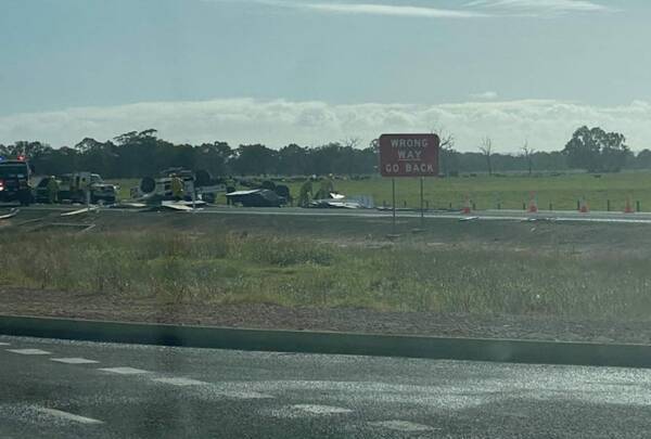 Vehicle rollover in major crash on Forrest Highway