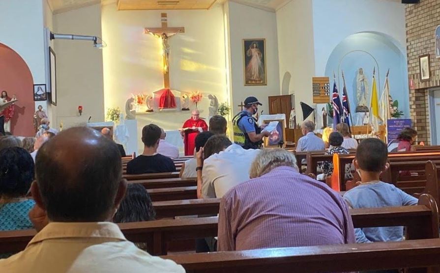 Article image for Churchgoers stunned as WA police conduct vaccine checks during mass