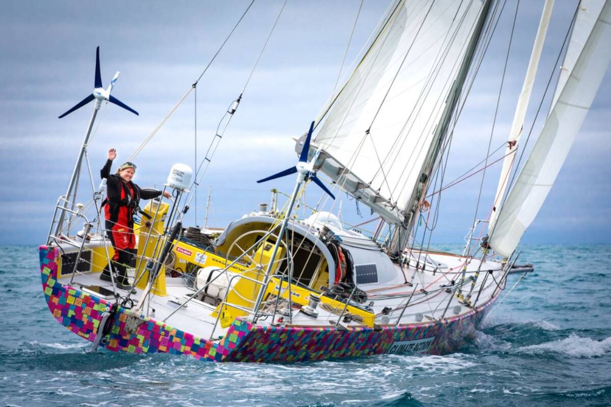 Article image for Aussie sailor eyes a beer and shower after record 92-day feat
