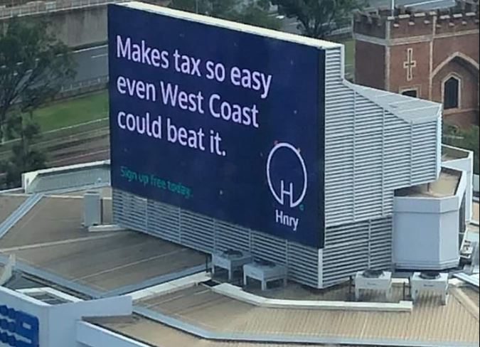 Article image for Eagles mocked in new billboard ad over Mitchell Freeway
