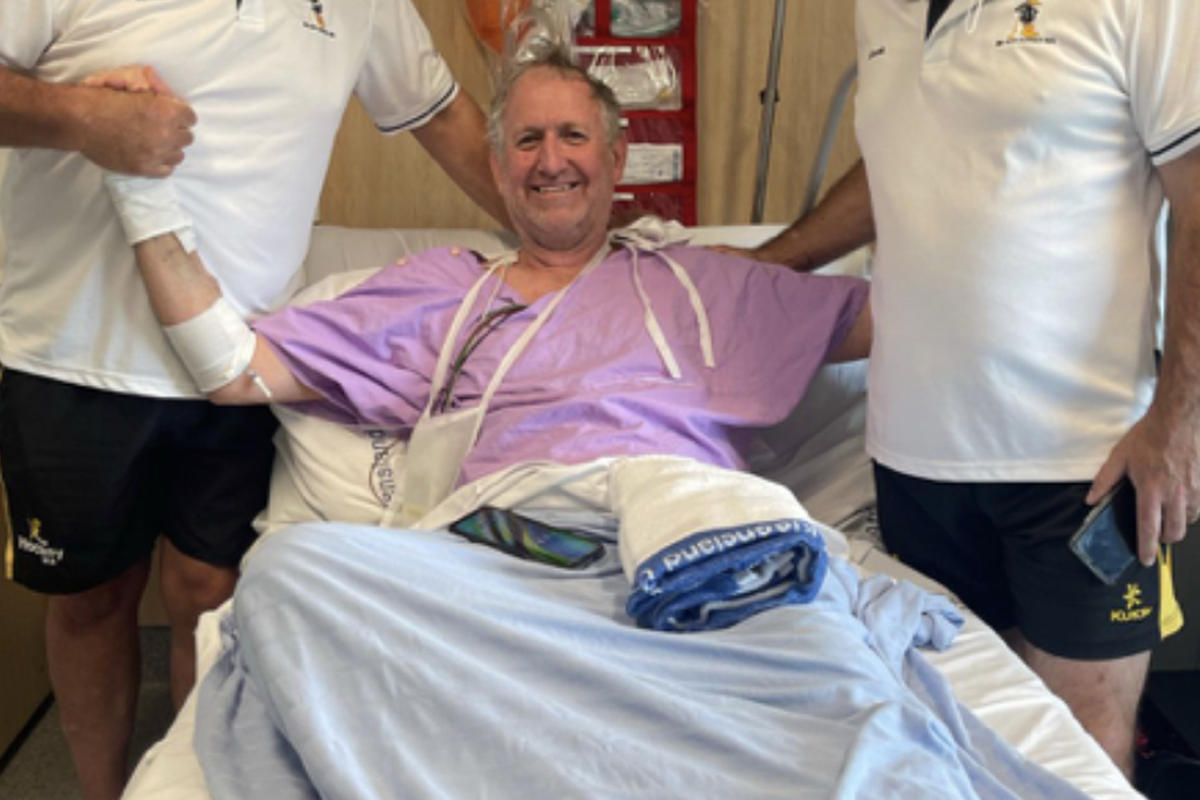Article image for Lucky coincidence saves WA hockey captain after collapsing mid-game