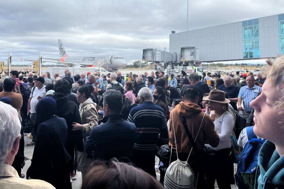 Article image for Perth Airport evacuated after fire in toilet bin