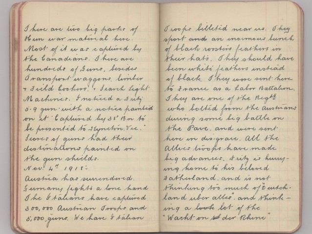Article image for Armistice Day memories detailed in online personal diaries