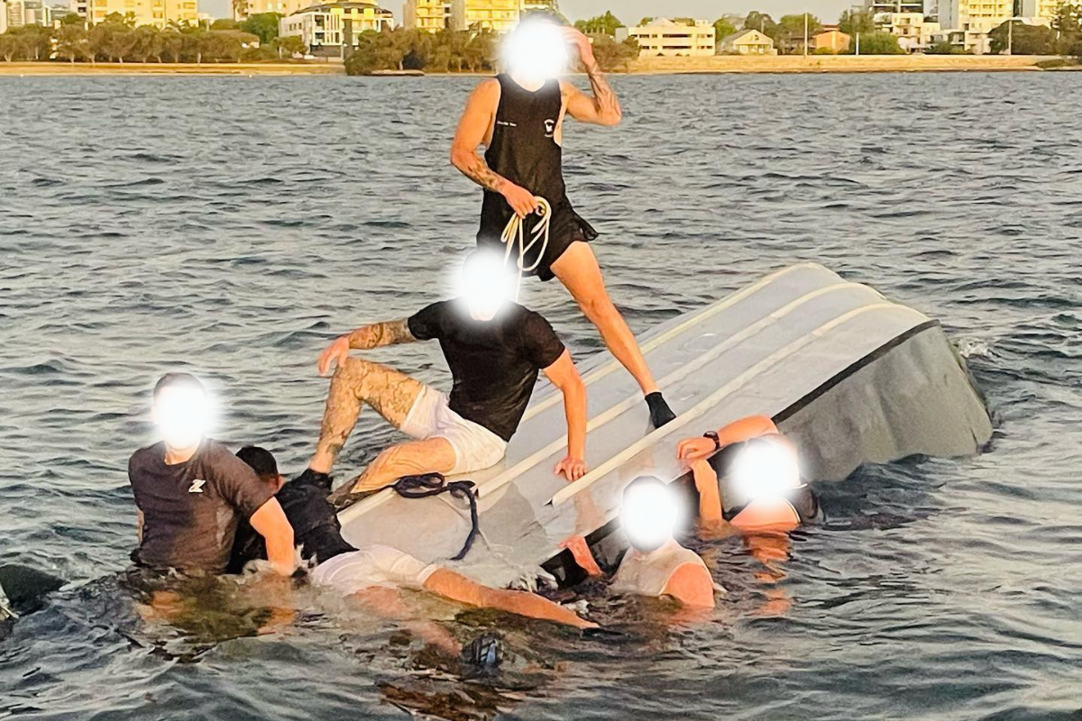 Article image for Young men capsize after jumping the wake of charter boat at full speed