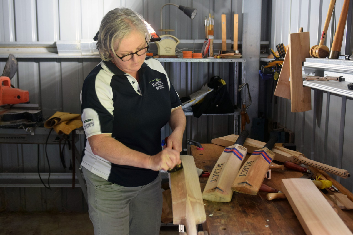 Article image for ‘Bat girl’: Female cricket bat maker changing the art of a classic craft