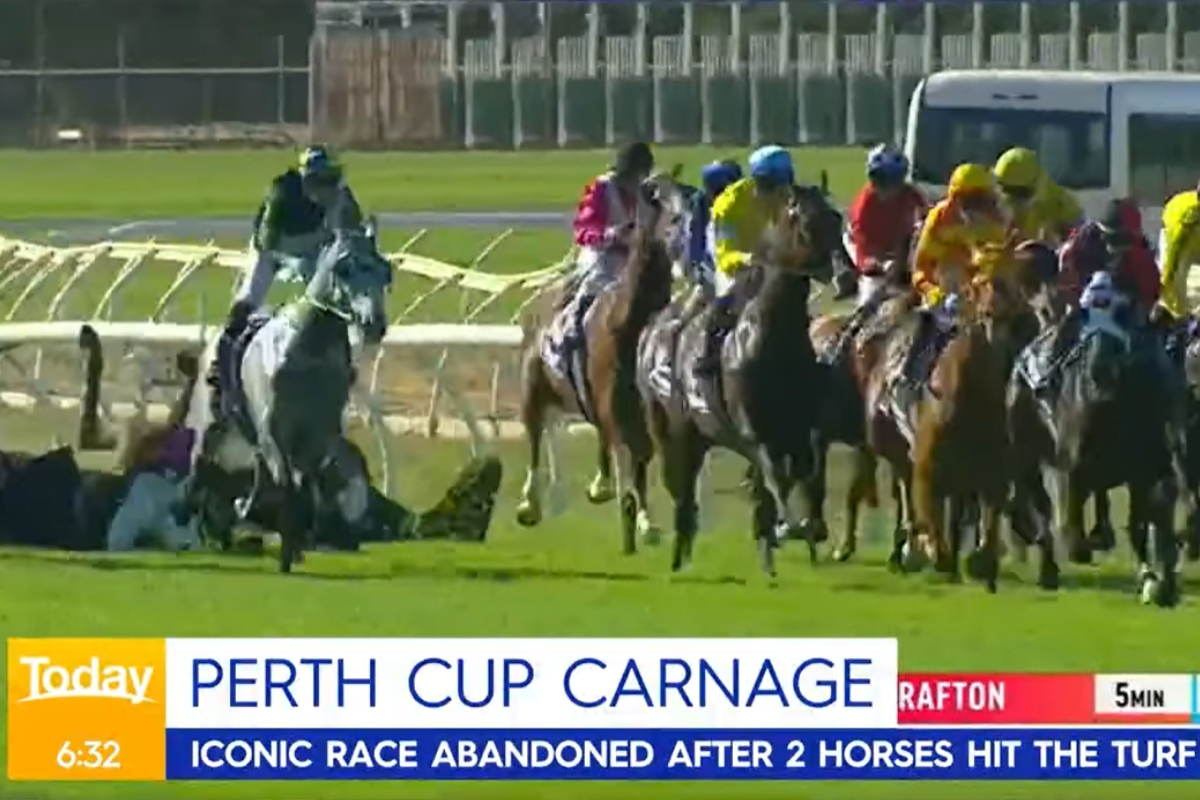 Article image for ‘The show goes on’: Carnage at the Perth Cup
