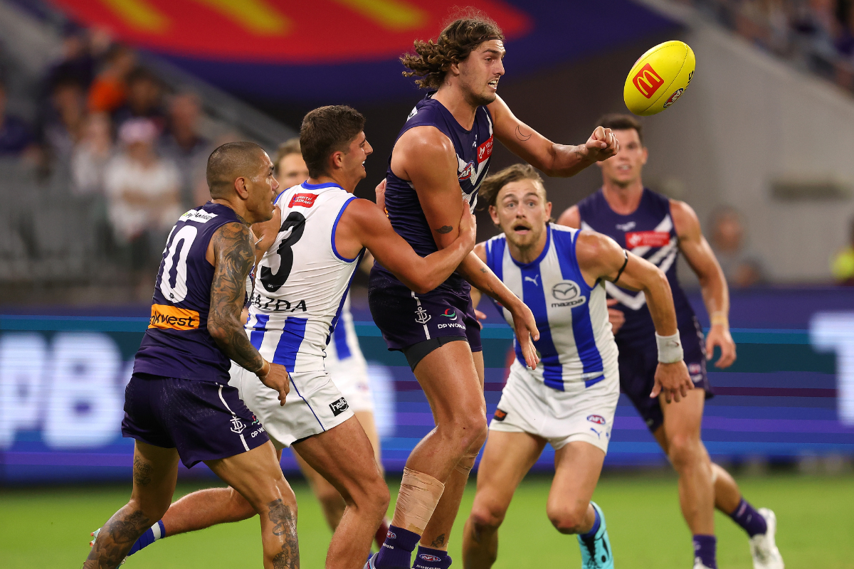 Article image for Free kick or full time? War of words over Freo finish