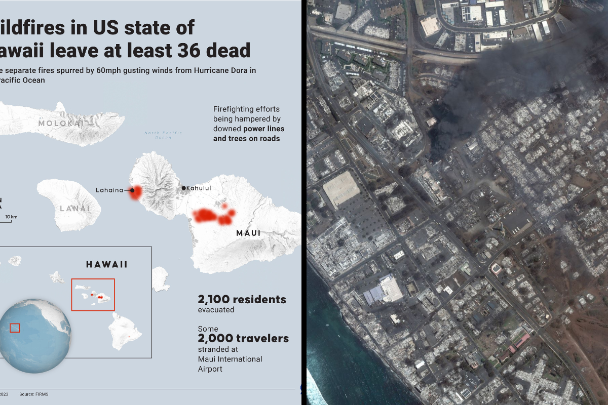 Article image for At least 36 killed, Maui devastated by out-of-control wildfires