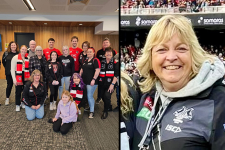‘Everyone hears me at games’: Devoted footy fans recognised for passion