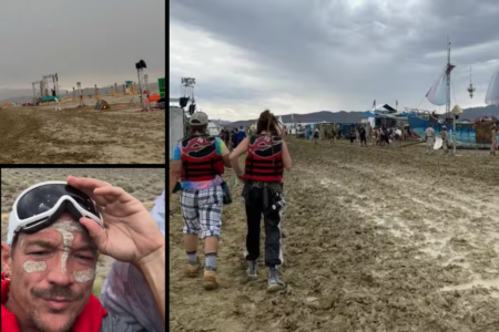 70,000 trapped, one dead in ‘muddy pit’ at US desert festival