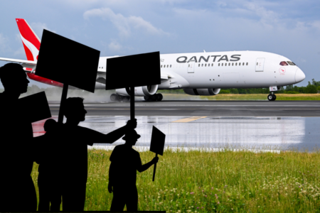 Qantas conflict reaches new heights as pilots go on strike