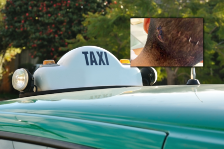 Assaulted taxi driver forced to make own way to hospital