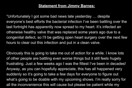 Barnesy’s health message worries fans