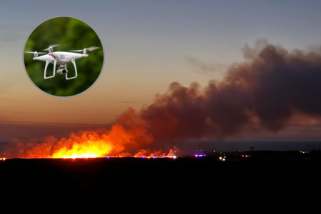 Police hunt pilot of drone responsible for hampering firefighting efforts
