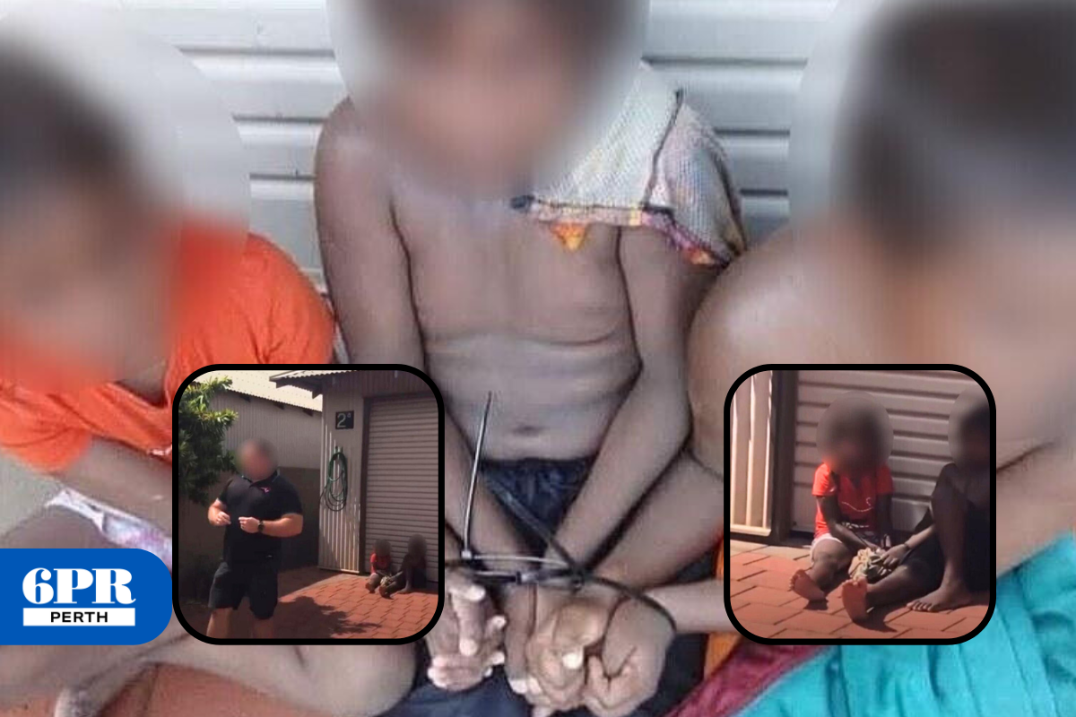 Article image for Images of children in cable ties shock world as 45-year-old Broome man arrested