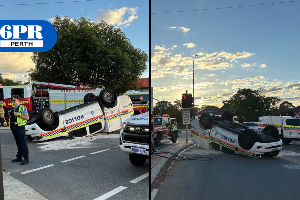 Article image for Police car rollover leads to morning road closures