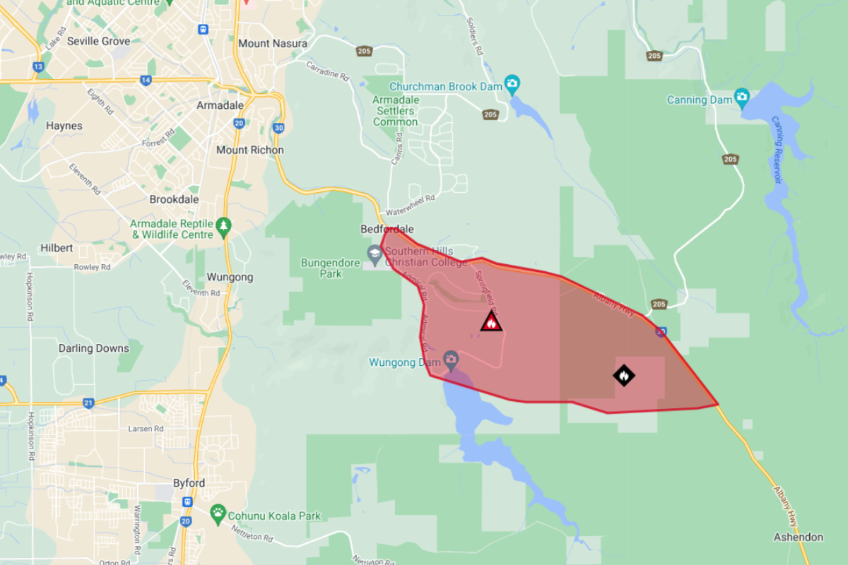 Article image for BREAKING: Emergency fire warning issued for City of Armadale