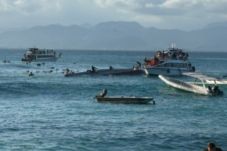 Tourists rescued as Bali fast boat ferry capsizes in rough swell