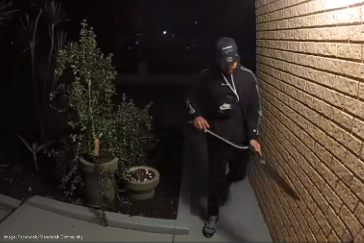 Article image for Police utilise evolving security camera technology after Mandurah family releases machete-wielding man’s vision