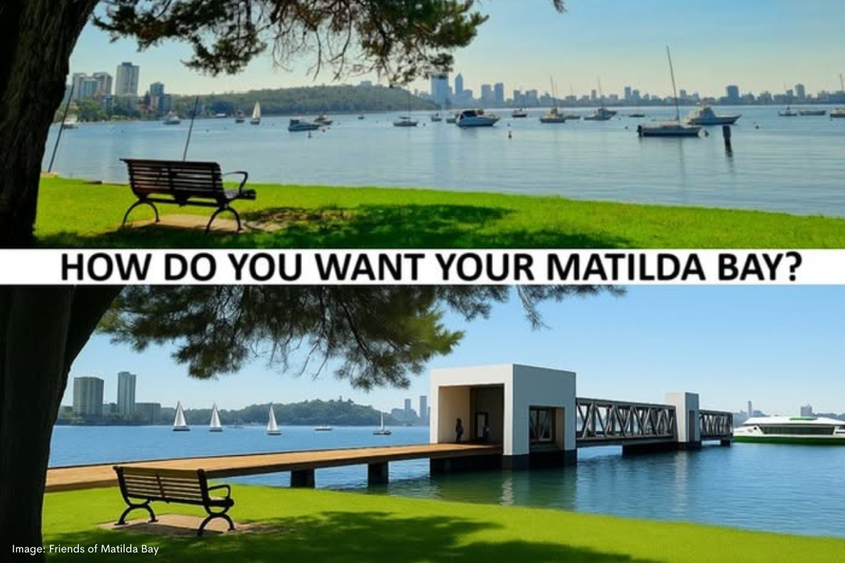 Article image for Community group campaigns to relocate the proposed ferry from Matilda Bay heart