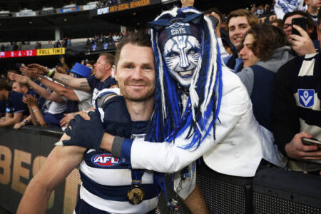 Geelong’s most committed supporter purr-pares for a big day