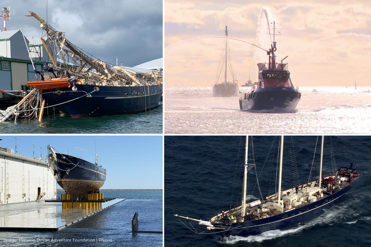 Article image for Home again: The emotional re-berth of the STS Leeuwin II after major repairs