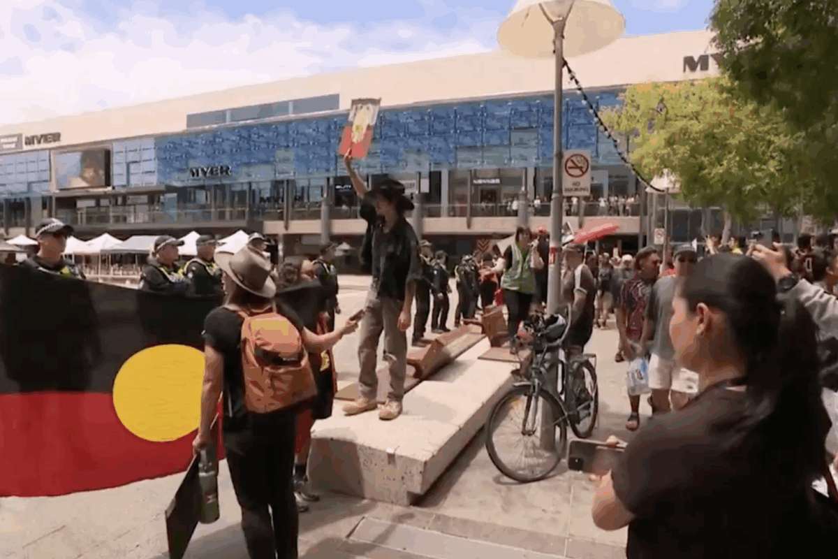 Article image for Man who allegedly threw homemade bomb at Invasion Day rally granted suppression order