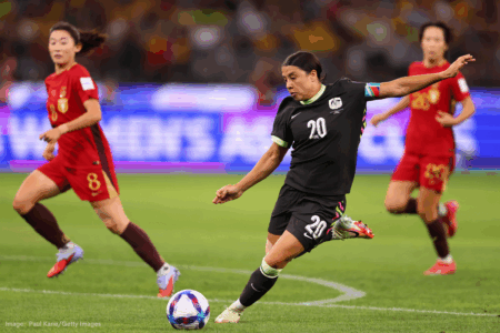 Local star Sam Kerr fires Matildas to Asian Cup Final, proud mum cheers her on