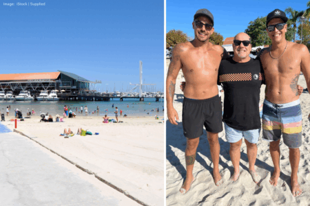 Dads fend off teen allegedly wielding a knife at popular Perth family beach