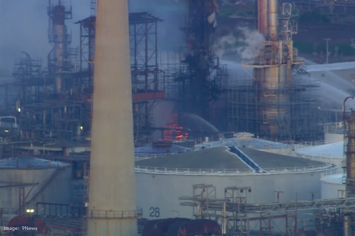 Article image for ‘Worst possible timing’: Geelong refinery fire threatens national petrol supply