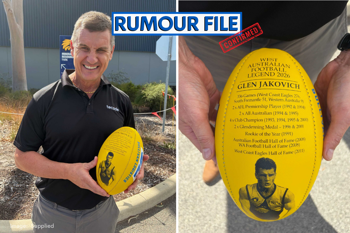 Article image for Rumour Confirmed: West Coast WAFL honours ‘Jacko’ with unique tribute