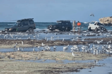 Lancelin 4×4 rescue goes wrong: The recovery vehicle ended up over a ledge
